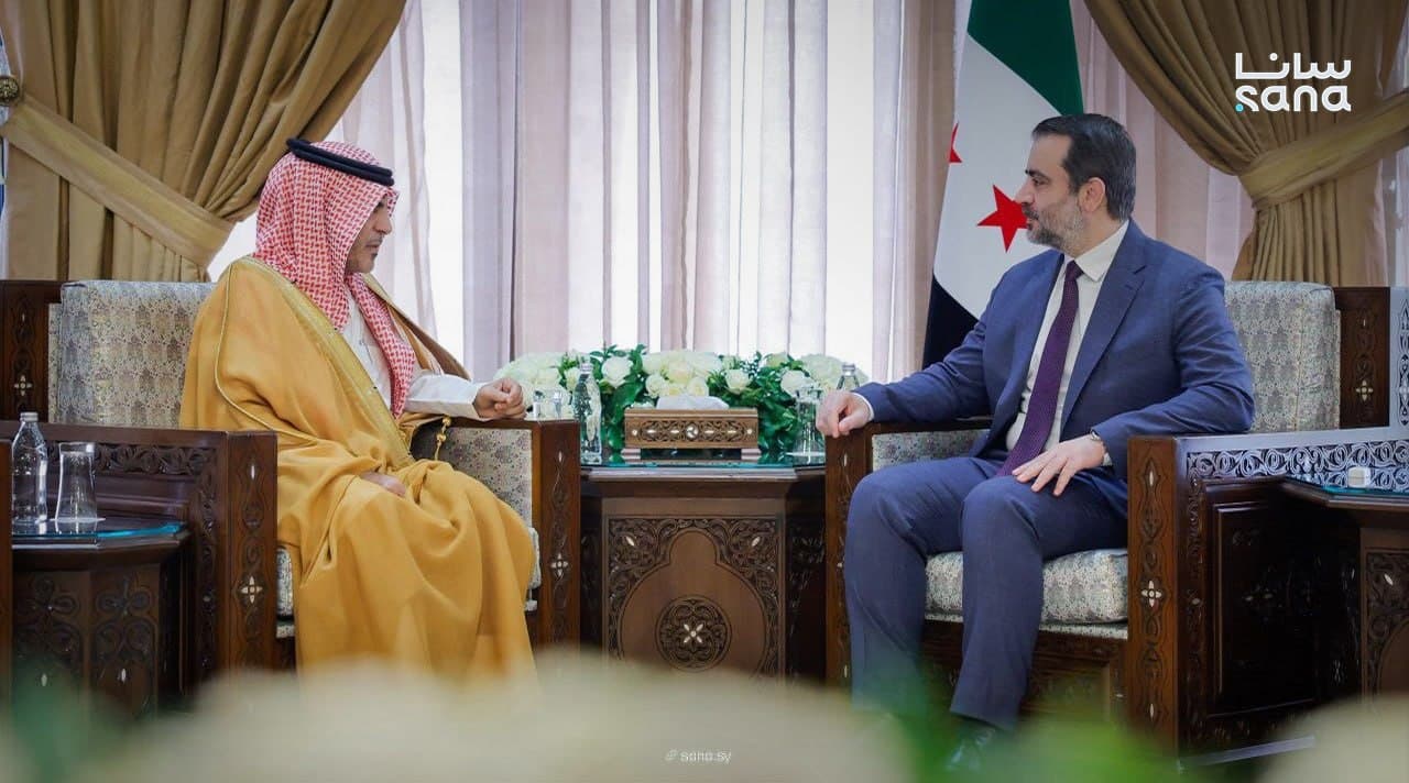 Al-Shaibani meets Saudi Arabia’s Ambassador in Damascus  