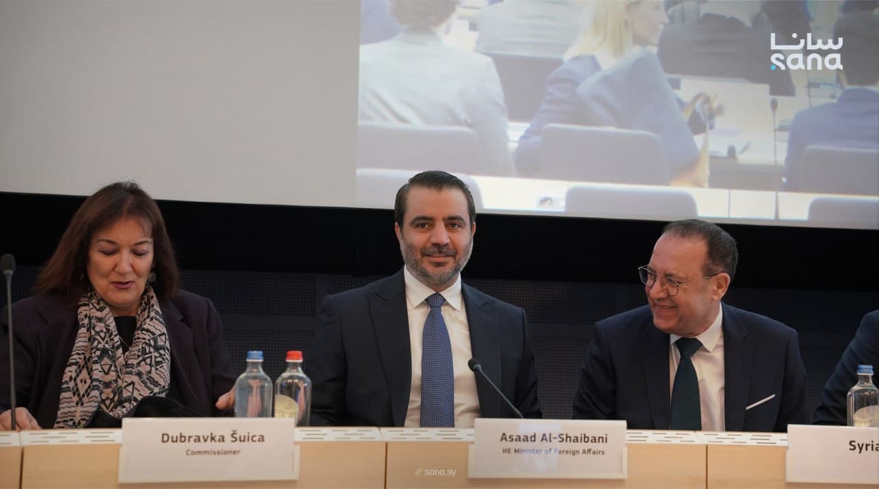 Al-Shaibani: Syria seeking stable, long-term partnership with EU at Brussels forum