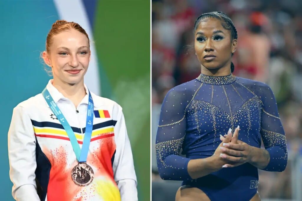 Olympic gymnast who took bronze from Jordan Chiles slapped with doping violation, suspension