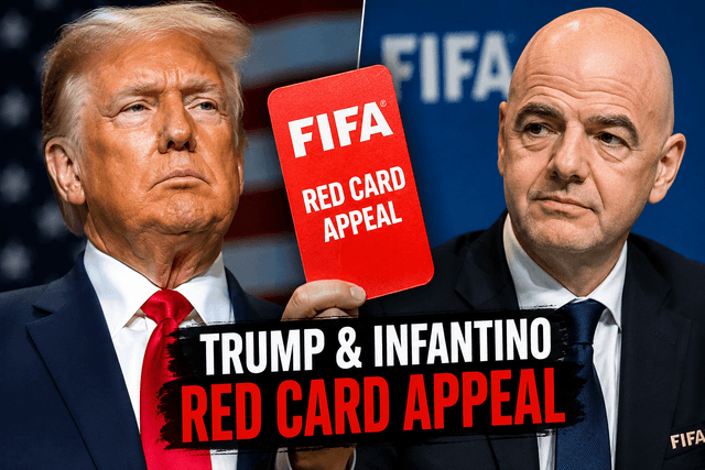 Trump and Infantino at the FIFA World Cup 2026 draw, ahead of the Balogun red card controversy