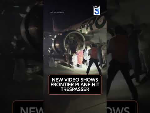 New video shows Frontier plane hit trespasser