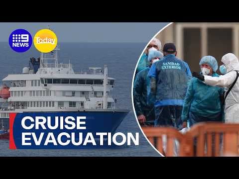 Passengers evacuated from virus-hit ship | 9 News Australia