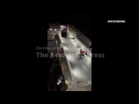 Passengers disembark after Frontier Airlines plane kills pedestrian at Denver airport