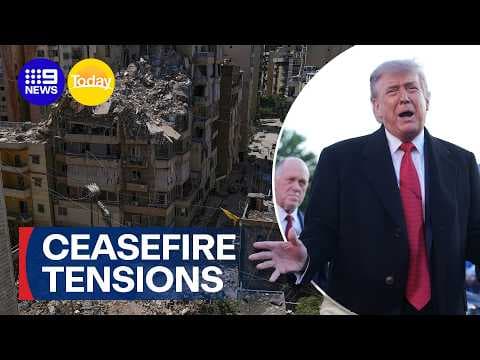 Iran responds to U.S. backed ceasfire plan | 9 News Australia
