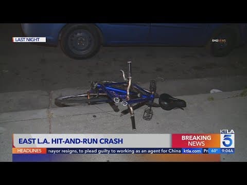 Hit-and-run driver strikes multiple cars, seriously injures cyclist in East L.A.