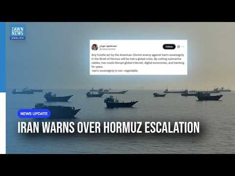 Iran Defines Hormuz Transit Zone, Warns of Global Fallout Over Attack Threats | Dawn News English