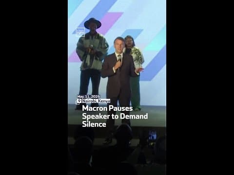 Macron Pauses Speaker to Demand Silence