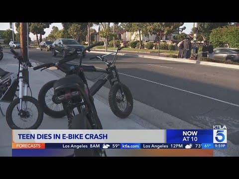 Teen dies in O.C. e-bike crash