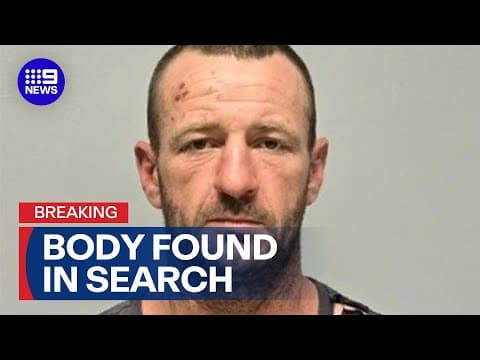 Body found in search for alleged triple murderer Julian Ingram | 9 News Australia