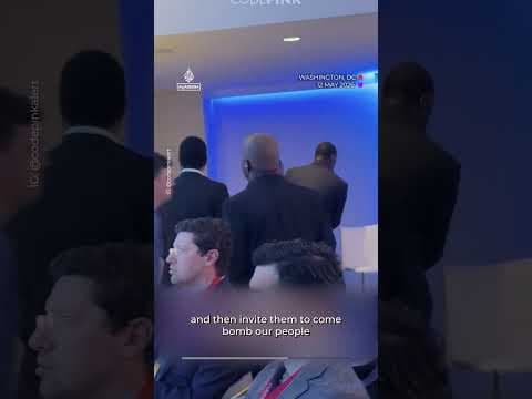 Activist confronts Iran’s former crown prince over war on Iran