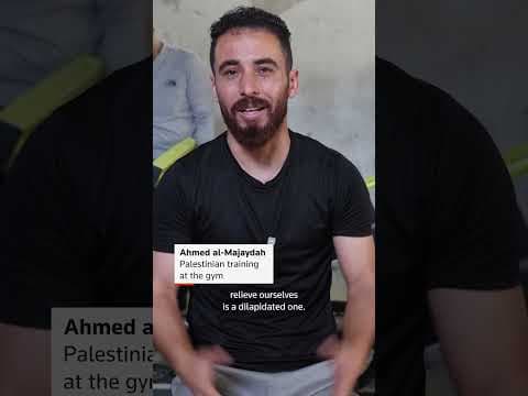 Working out under the rubble in Gaza