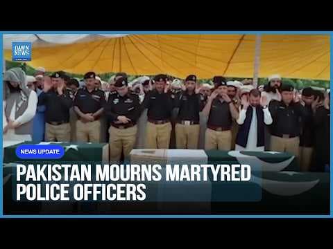 Funeral Ceremony Held for Police Martyred During Bannu Militant Assault | Dawn News English