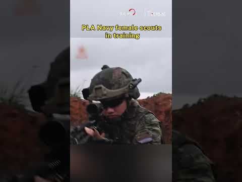 PLA Navy female scouts in training