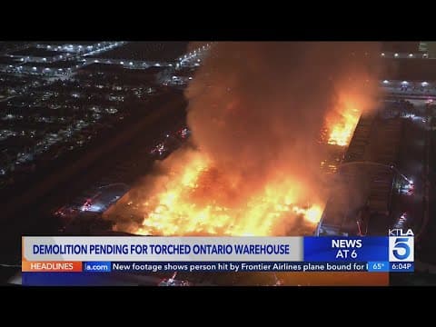 Demolition planned for burned-out Ontario warehouse