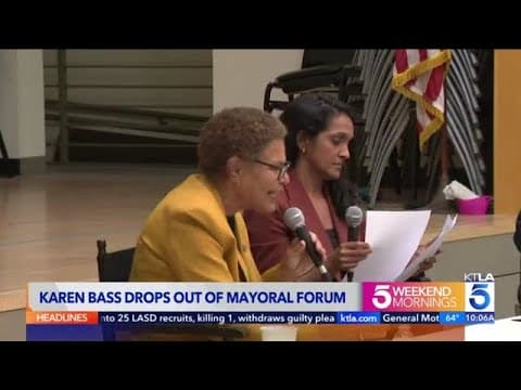 Bass cancels appearance at televised L.A. mayoral forum