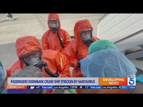 Passengers from hantavirus-stricken cruise ship leave for military hospital