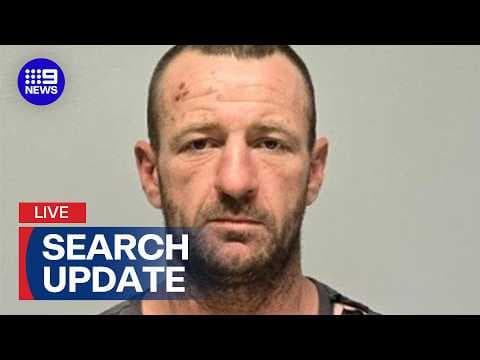 Police address media after body found in search for alleged triple murderer | 9 News Australia
