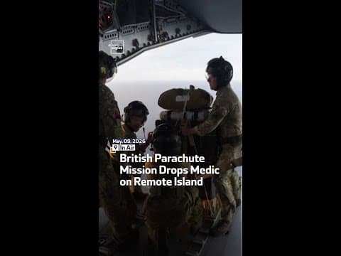 British Parachute Mission Drops Medic on Remote Island