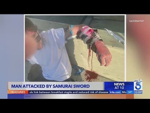 Man attacked by sword-wielding suspect in L.A.