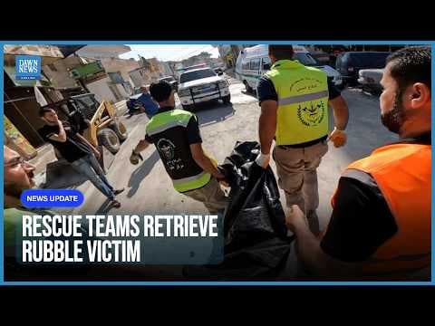 Rescuers Recover Body from Rubble in Southern Lebanese Border Town | Dawn News English
