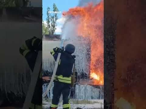 Massive fire erupts after Russian strike on Ukraine’s Zaporizhzhia