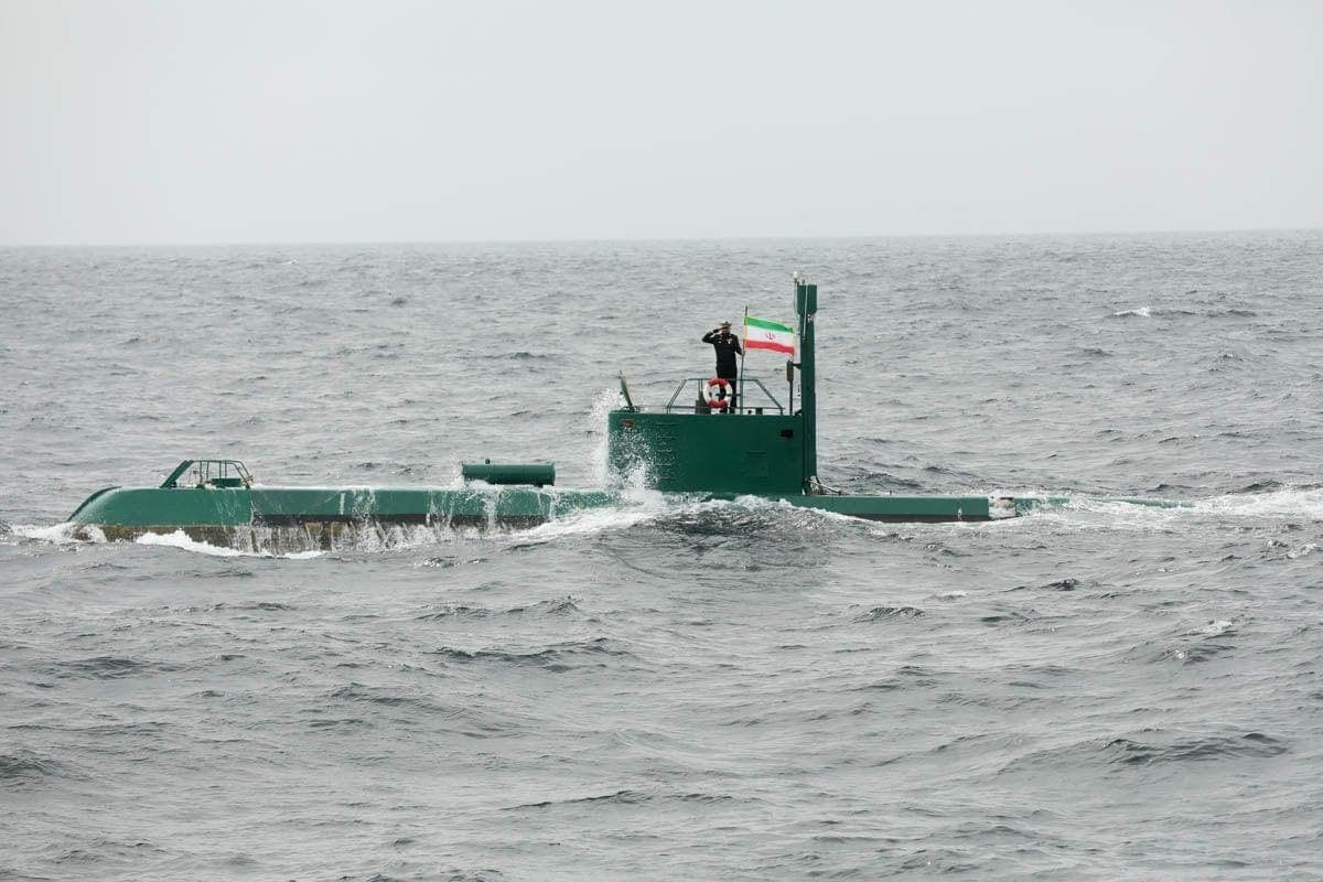 Iranian Navy's Midget Submarines Surface in Strait of Hormuz Exercise