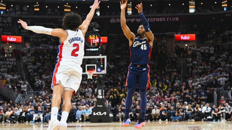  Mitchell’s 43-point explosion levels Cavs–Pistons series 