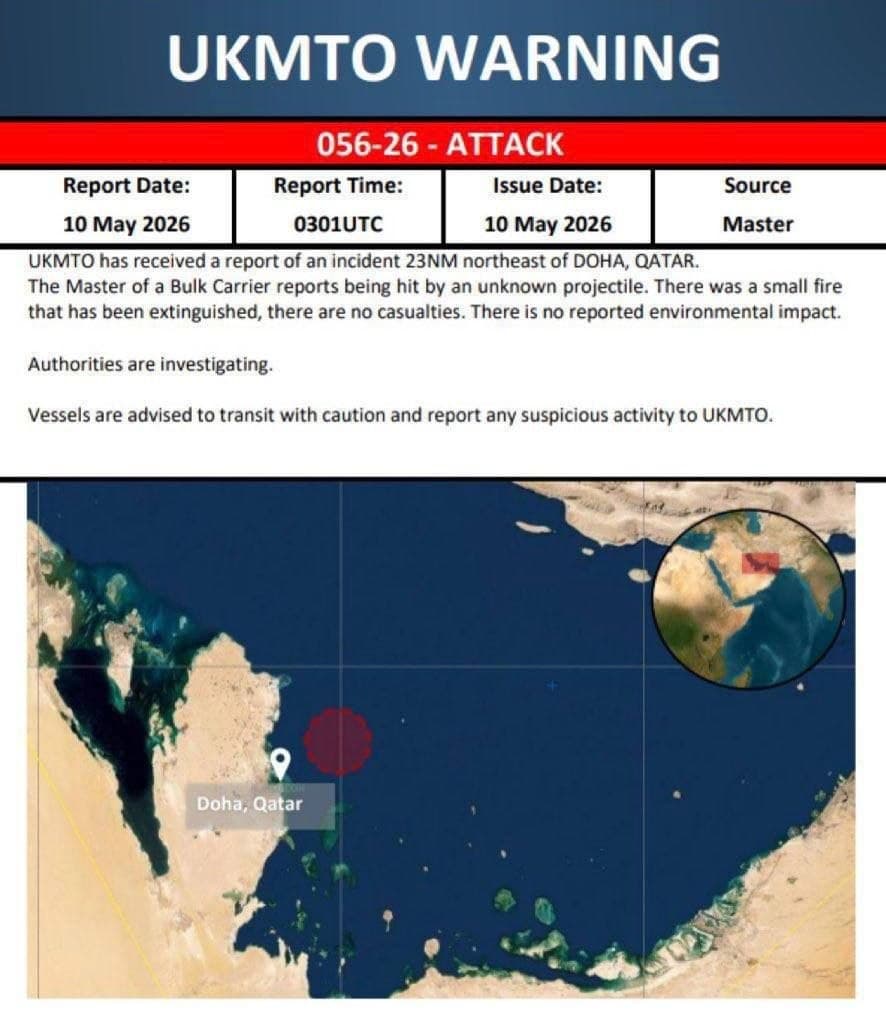 [Photo] 🇮🇷🇶🇦An IRGC drone-kamikaze attacked a bulk carrier in Qatar's territorial waters  [...]