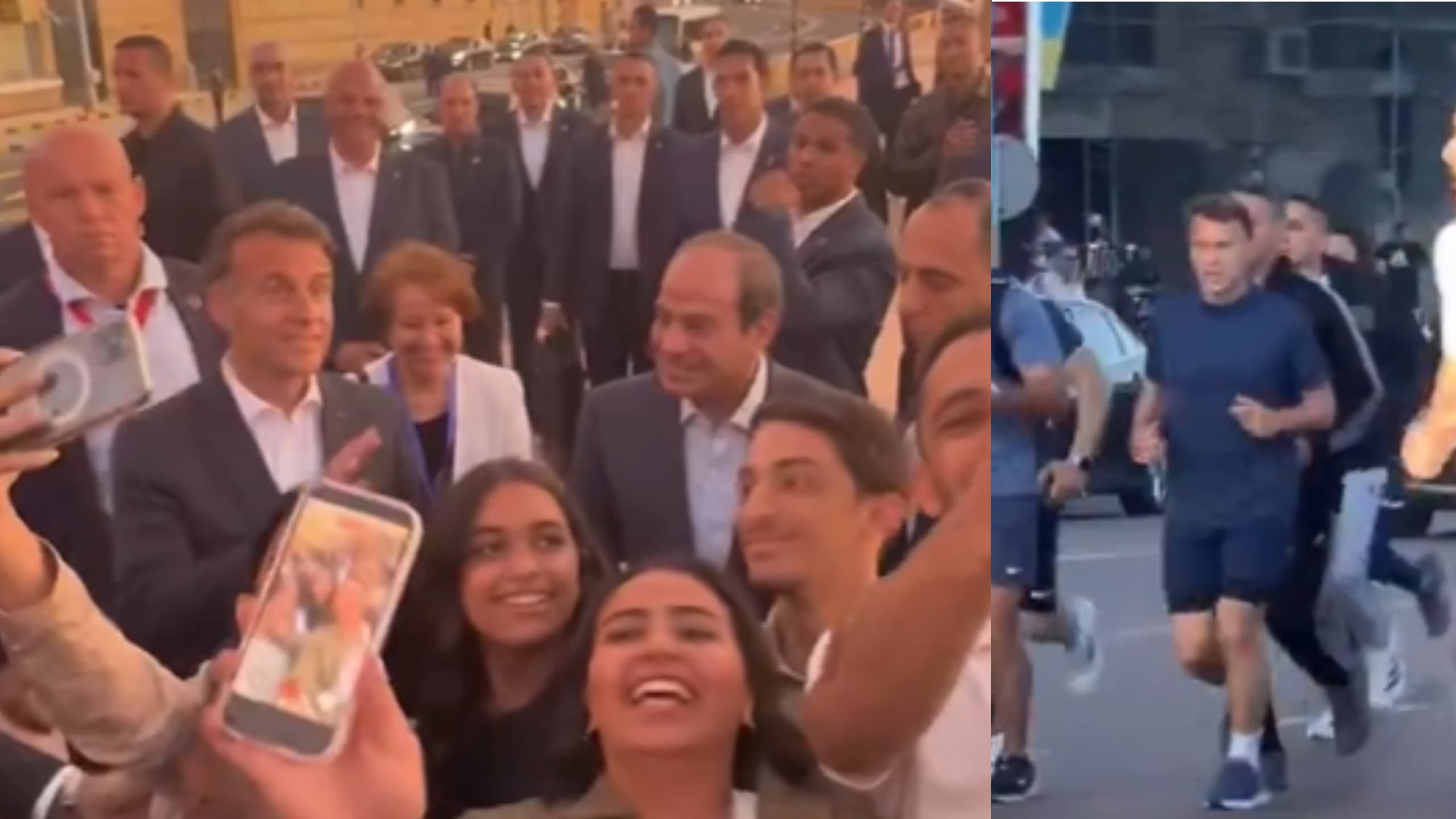 Macron’s morning run videos in Egypt goes viral