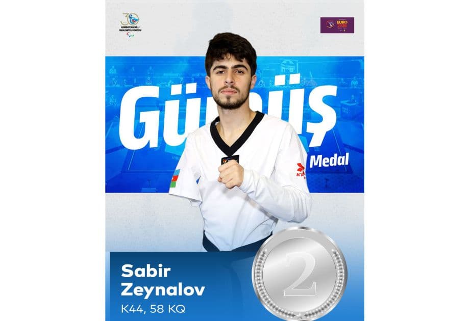 Azerbaijani para taekwondo athlete wins silver at European Championship