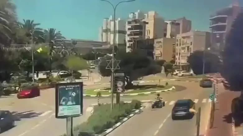 Watch: Quad bike runs over two pedestrians