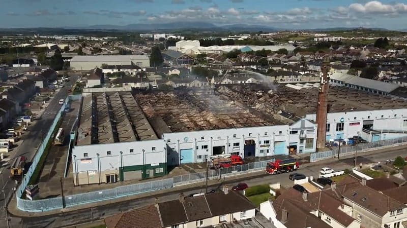 Extensive damage following major fire in Waterford city
