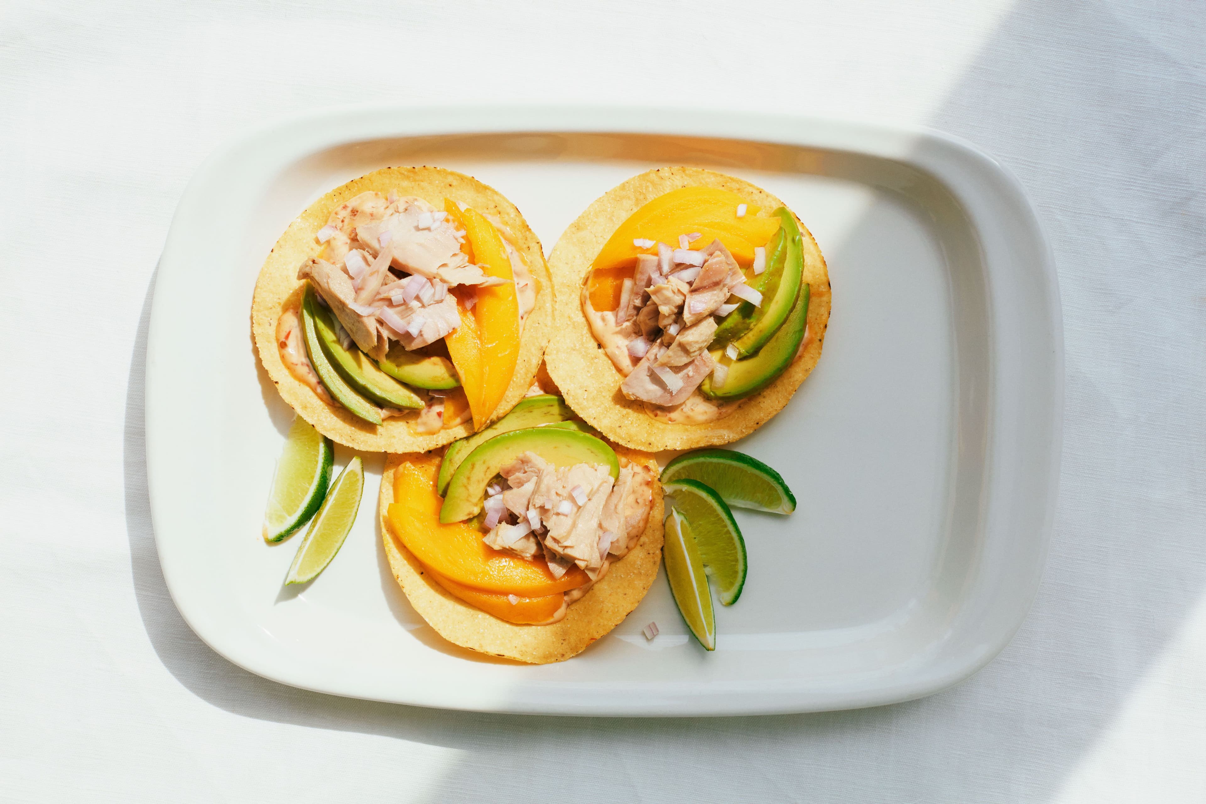 Spicy Tinned Tuna Tostadas