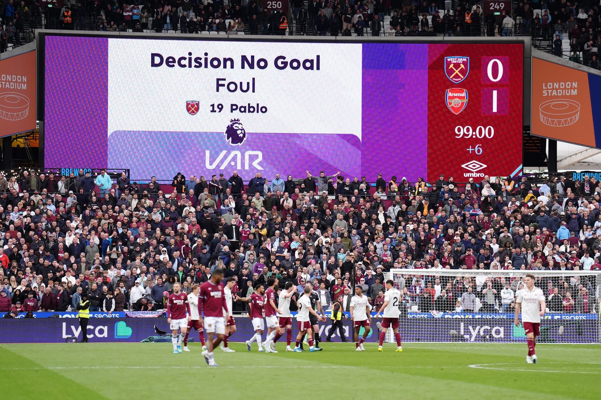 Football facing major rule change after West Ham and Arsenal VAR fiasco