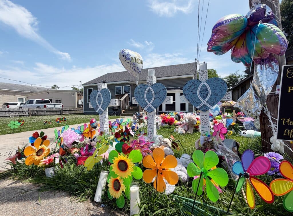 Three mothers see their eight murdered children for first time since attack
