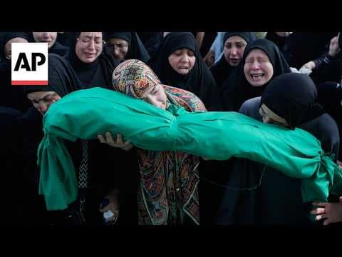 Mourners bid farewell to family killed in Israeli strike on Lebanon
