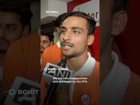 Indian students protest after NEET medical entrance exam cancelled over paper leak allegations