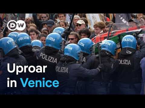 Protests rock Venice Biennale opening