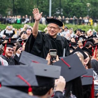 Jensen Huang to college grads: "Run. Don't walk" toward AI