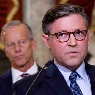 Johnson to address Senate Republicans amid escalating tensions