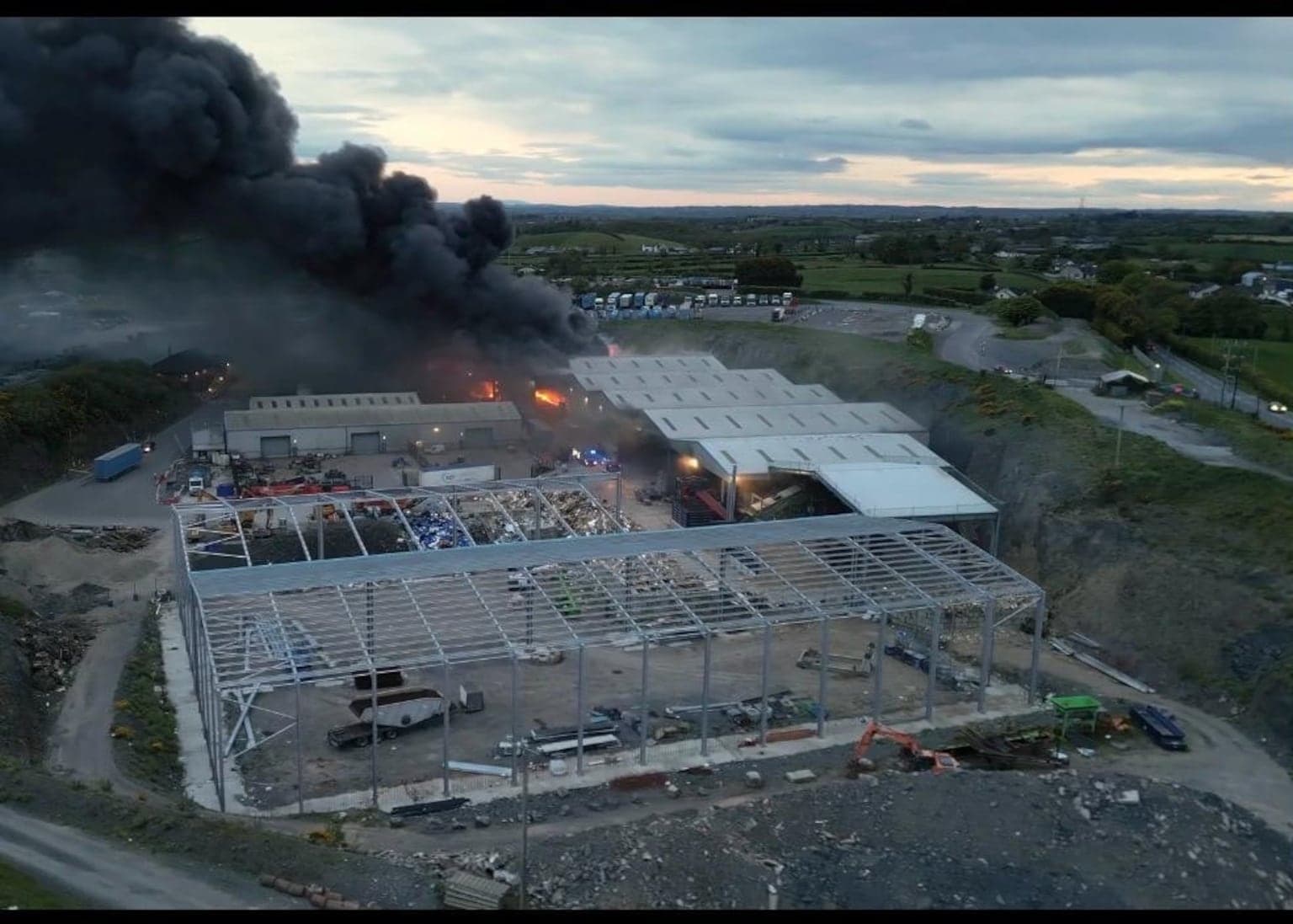 ‘Massive blaze’ breaks out at Co Down waste site