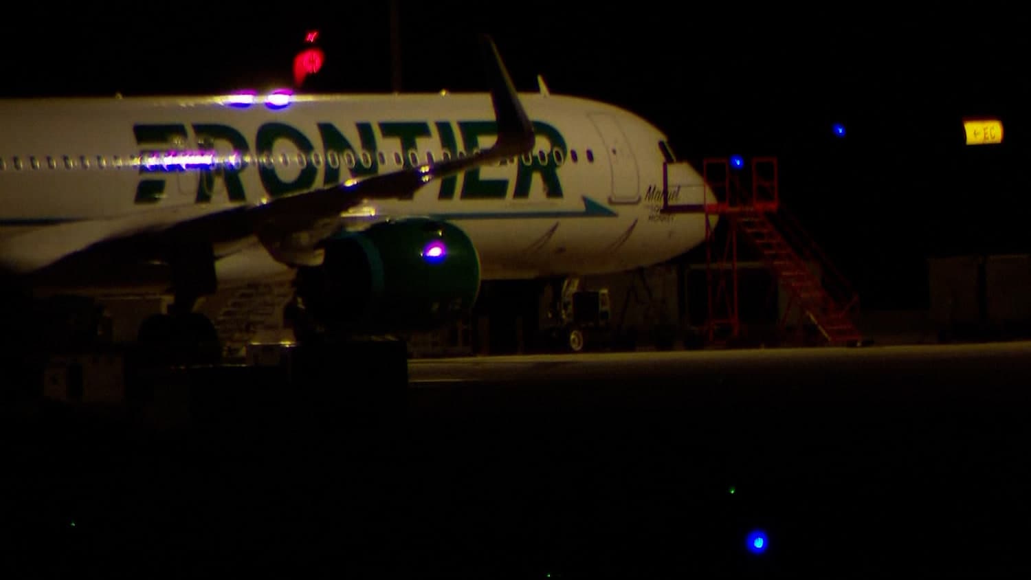 Passengers on Frontier jet that killed person on runway describe scene on board