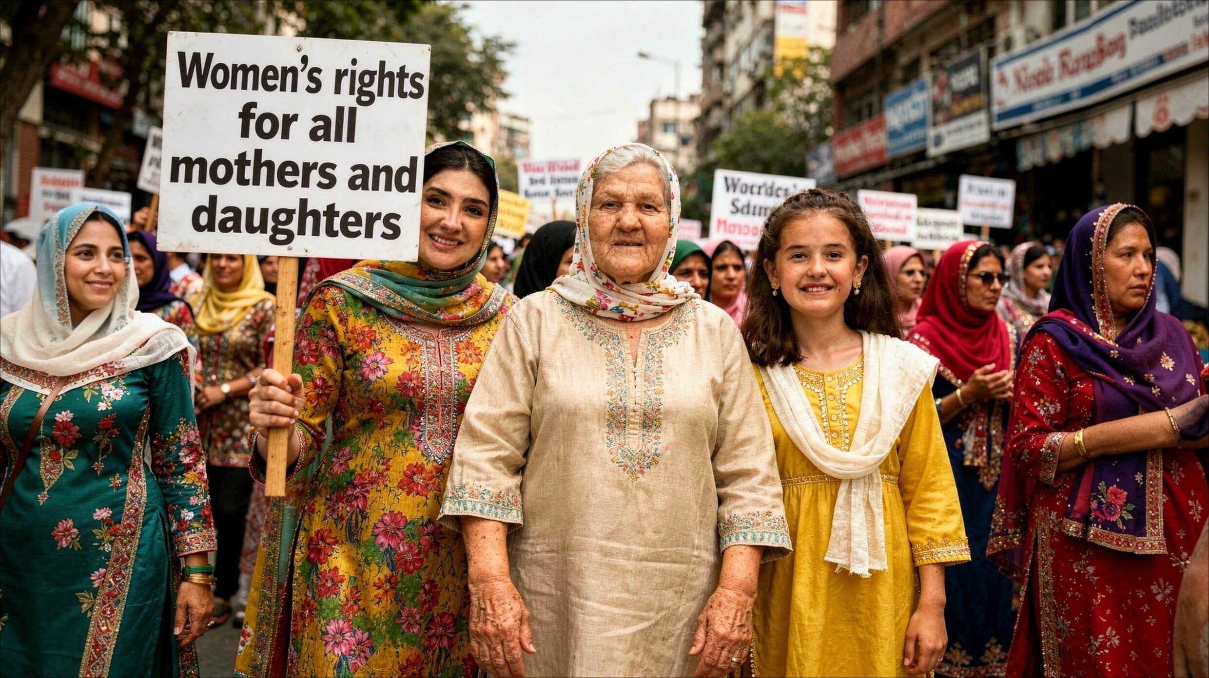 Mother’s Day March in Karachi Puts Women’s Roles in the Spotlight